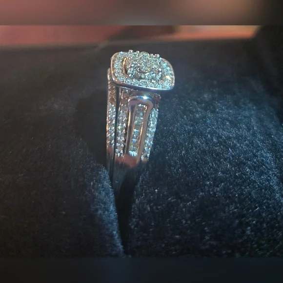 Diamond Wedding Ring Set | Size 7, 6.75 | 925 Sterling Silver | 0.51 ctw - Picture 9 of 16